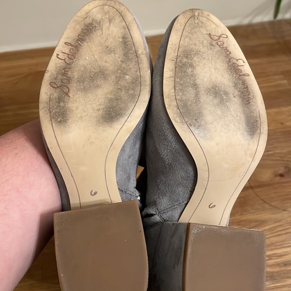 Sam Edelman Grey “Taye” Block Heeled Ankle Bootie. - Picture 7 of 7